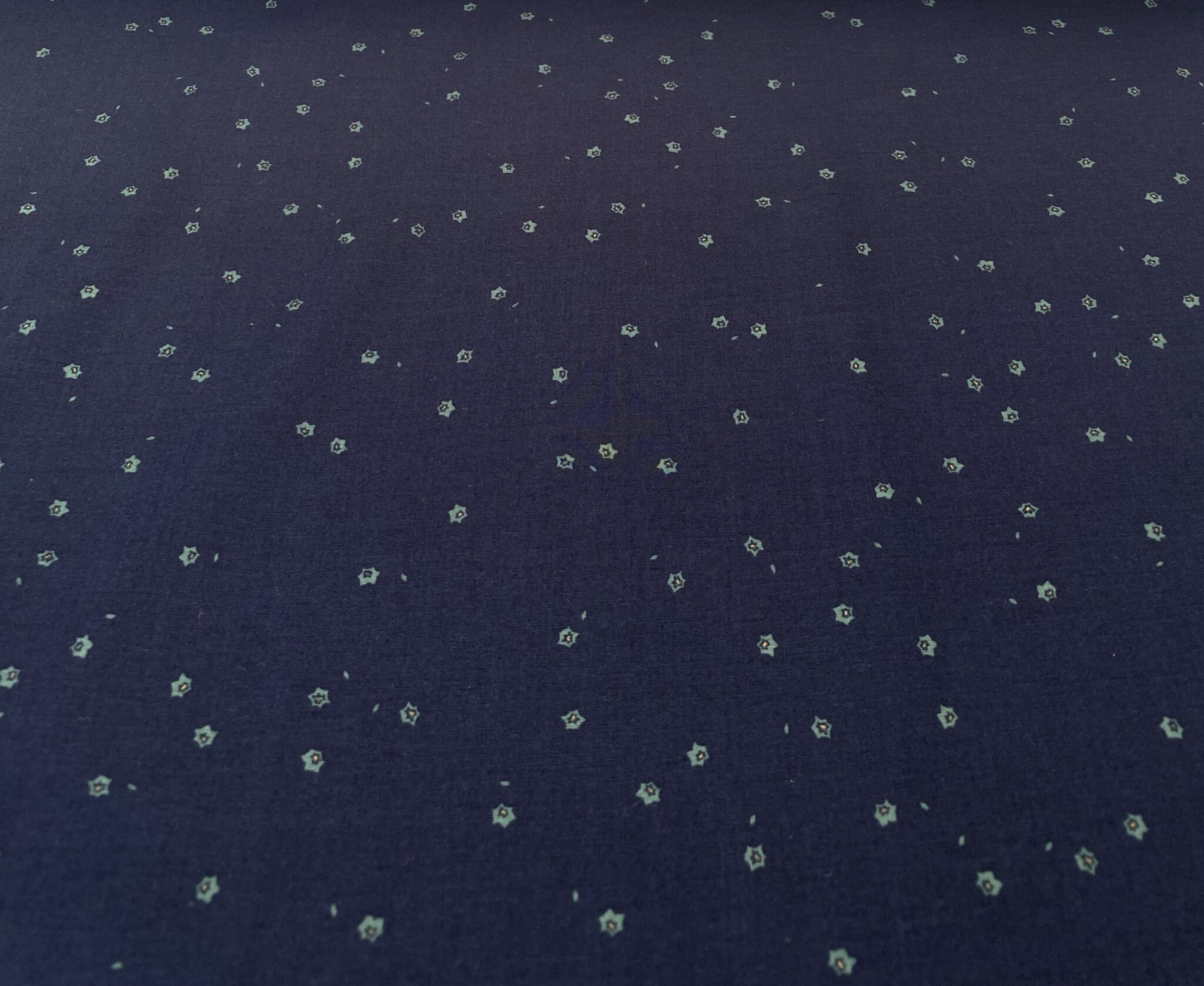 Ex designer bijou floral cotton poplin navy Simply Fabrics