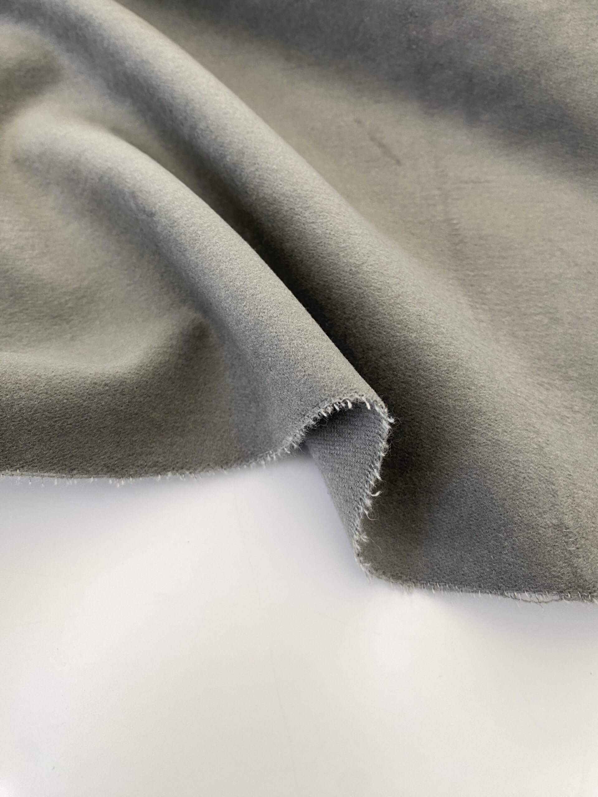 Deadstock grey washed moleskin - Simply Fabrics