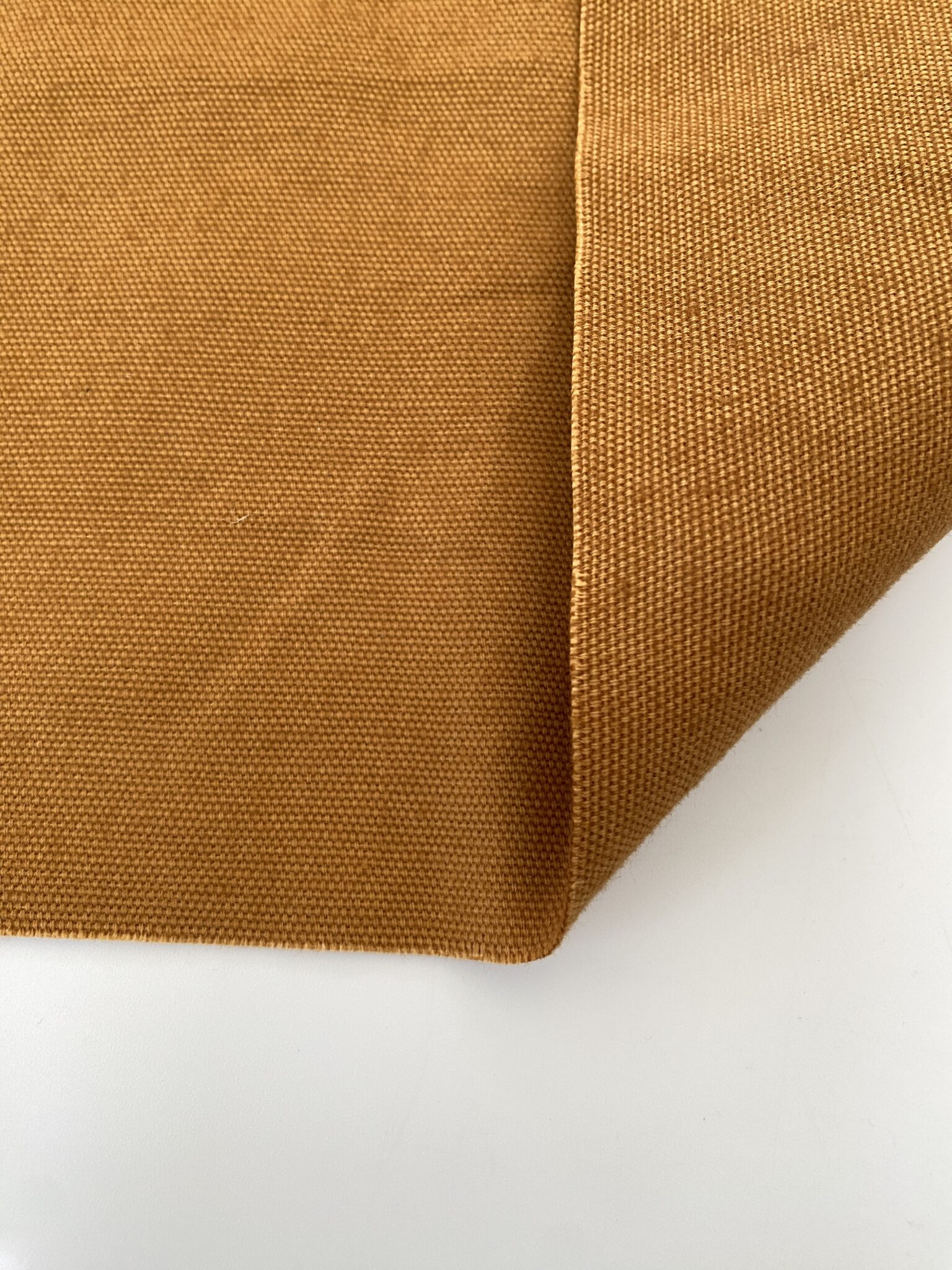 Deadstock ochre cotton canvas Simply Fabrics