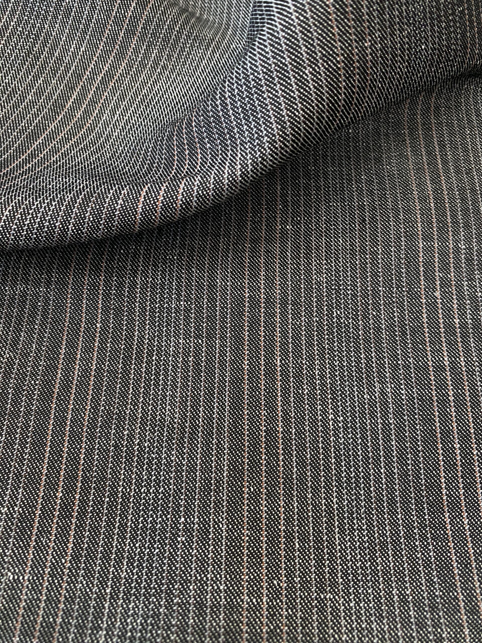 Deadstock stripe linen blend - Simply Fabrics