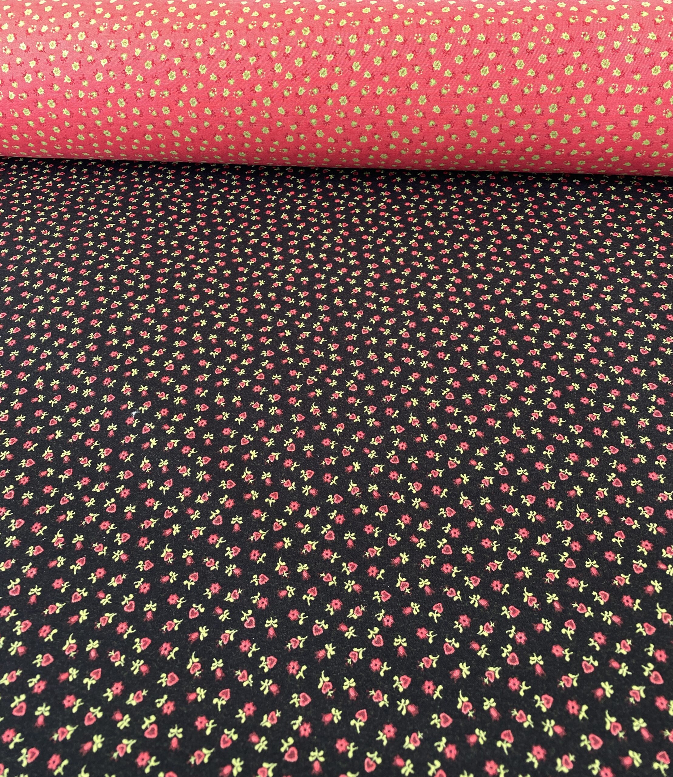 Ex designer heart flower cotton jacquard Simply Fabrics