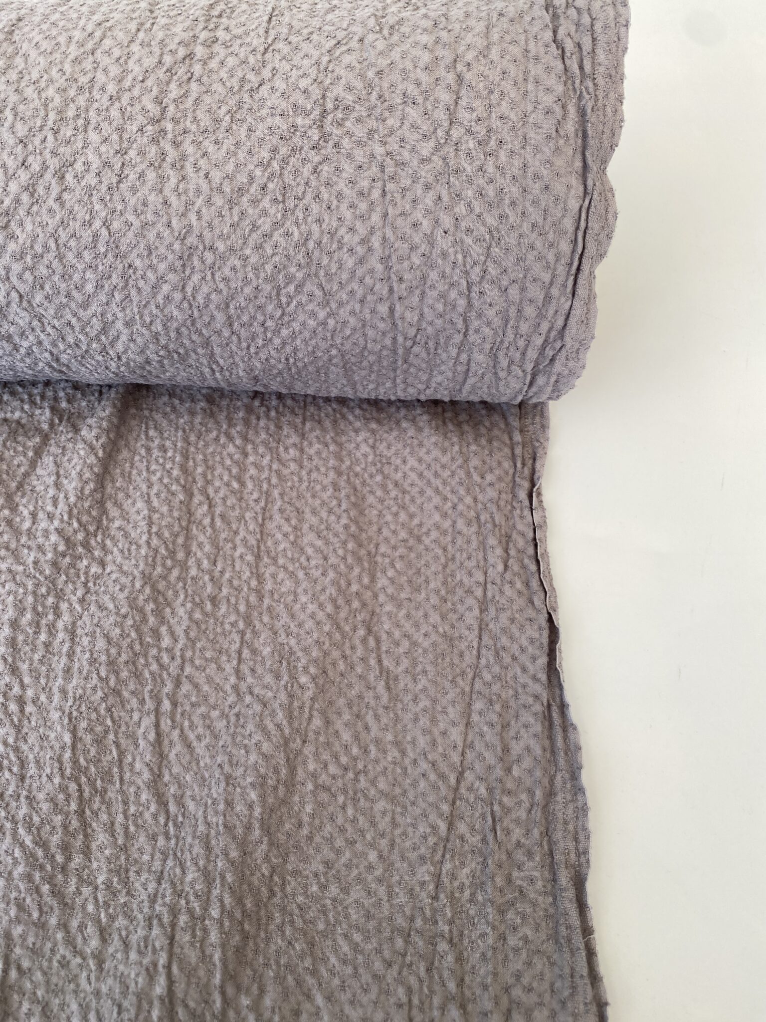 Simply Fabrics perforated crushed cotton titanium Simply Fabrics