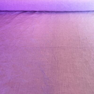 Deadstock hand-dyed linen ombré - magenta purple - pink