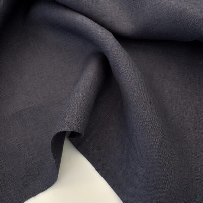 Deadstock tropical Irish linen - laundered - dark navy