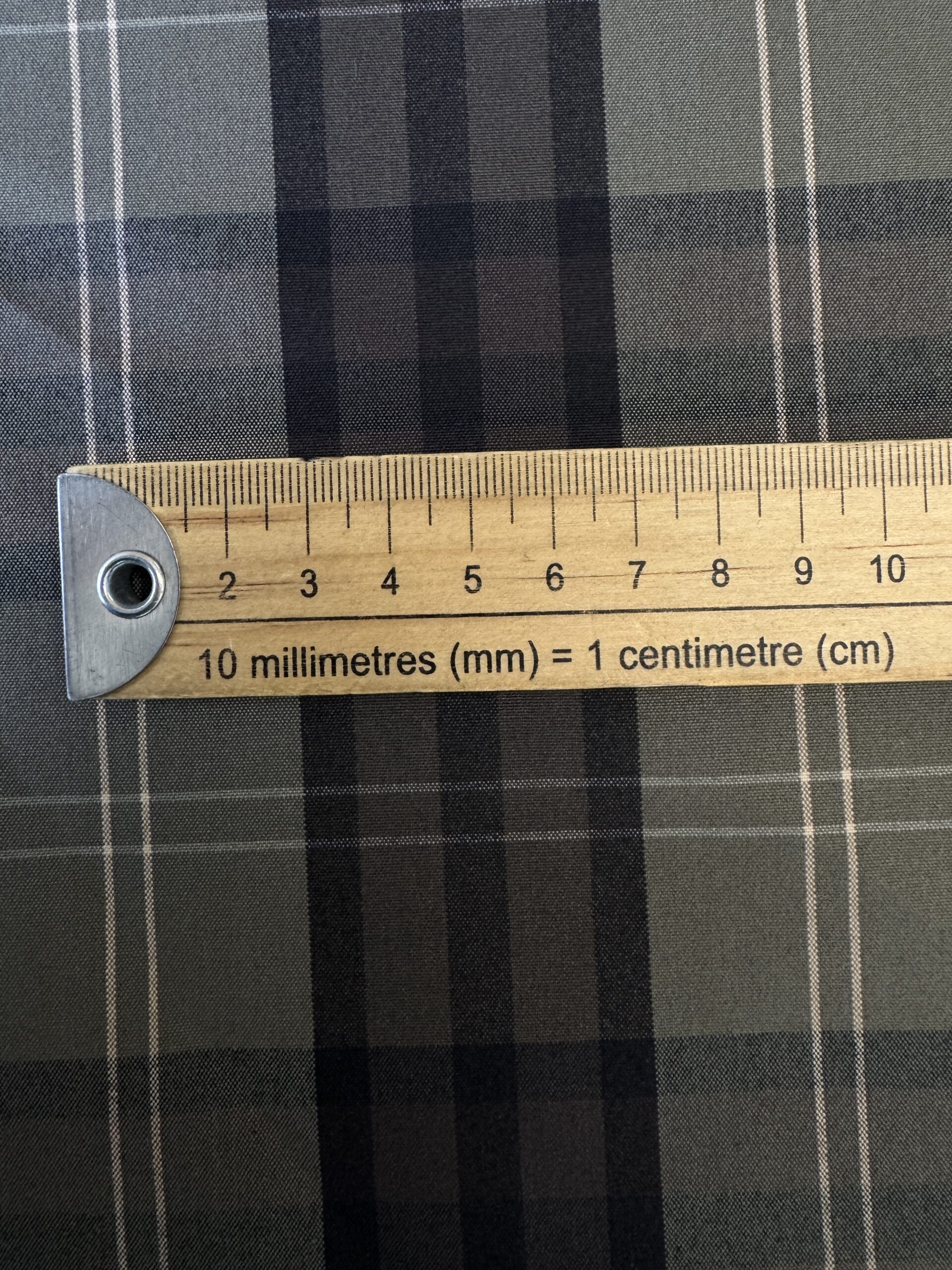 Deadstock dry waxed cotton - check - Image 2